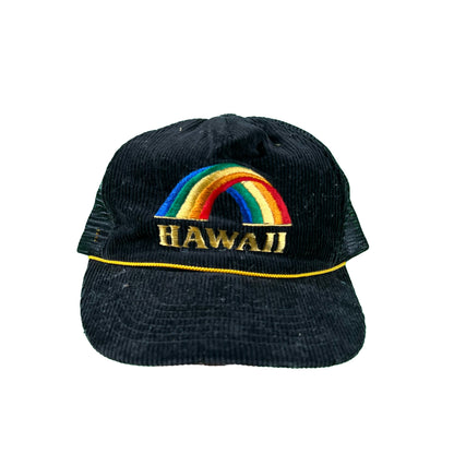 80s Hawaii Rainbow Corduroy Trucker Hat