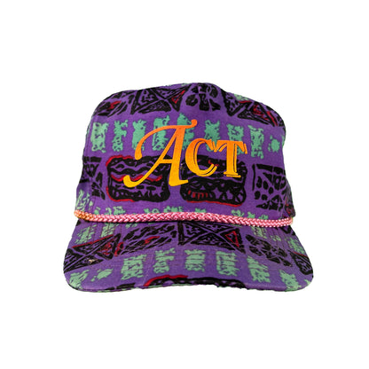 80s Funky Purple Print Trucker Hat