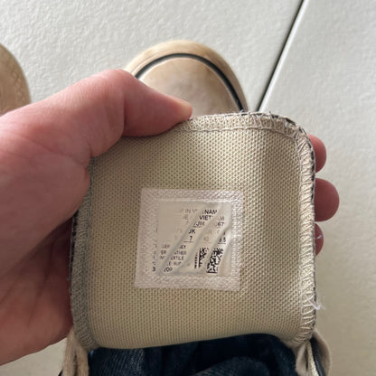 Black Leather High Top Converse- M's 7, W's 8.5