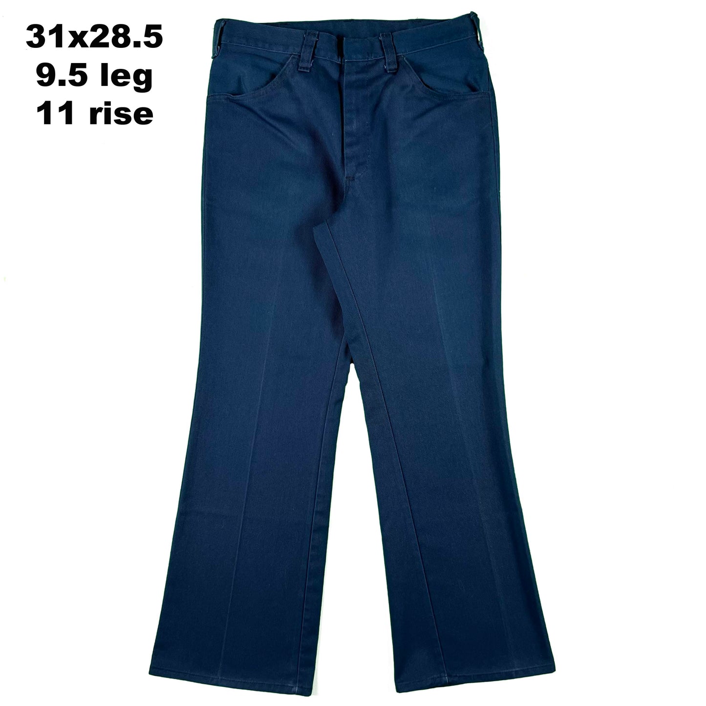 60s Dickies Faded Navy Flared Pants- 2 IN STOCK