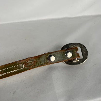 00s Patina Green Leather Belt- 28"-32"