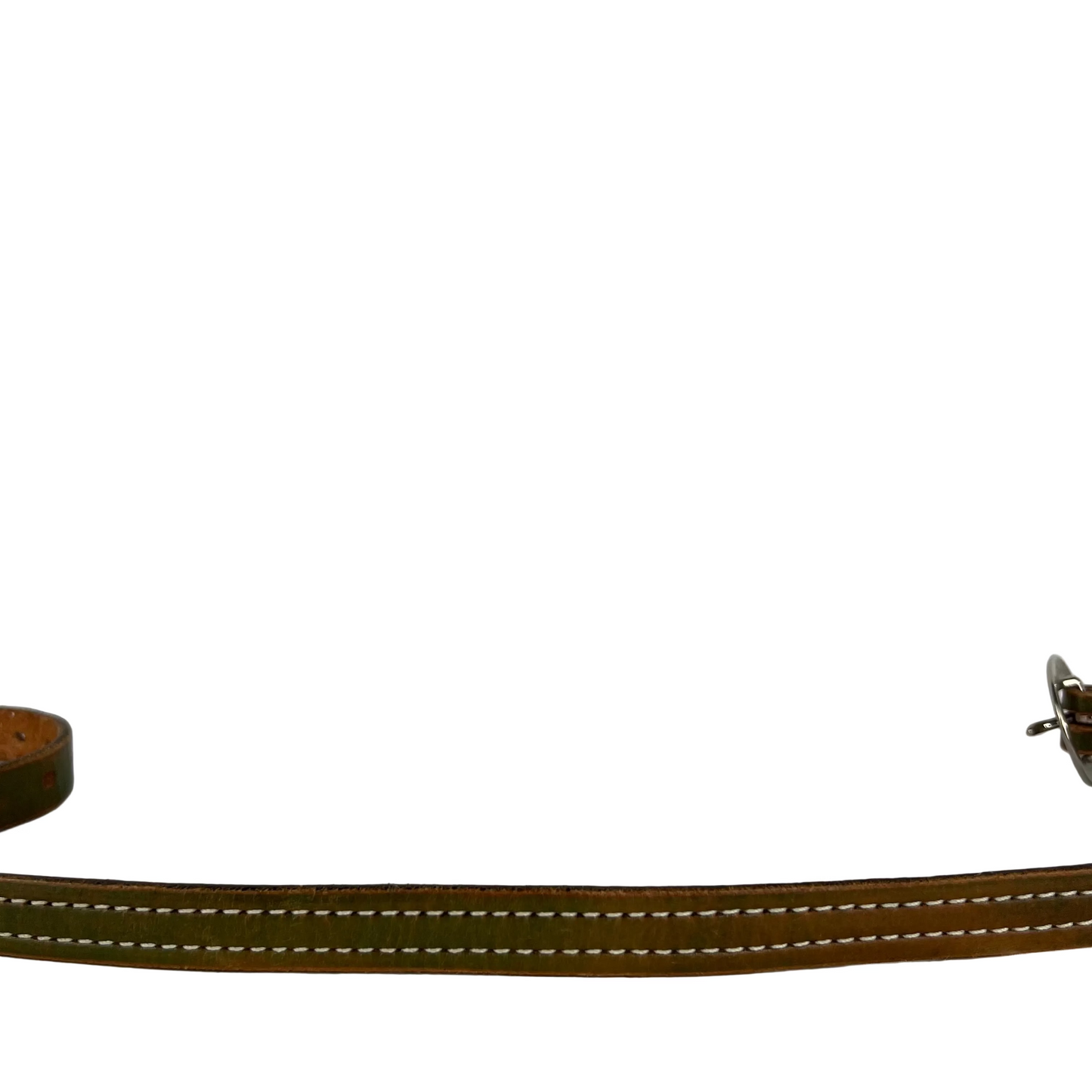 00s Patina Green Leather Belt- 28"-32"