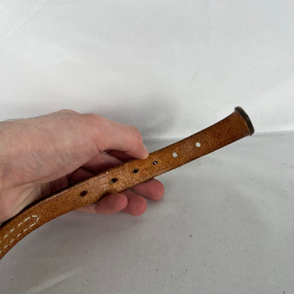 00s Patina Green Leather Belt- 28"-32"