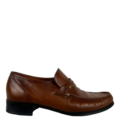 90s Caramel Tan Leather Penny Loafers- M's 8.5, W's 10