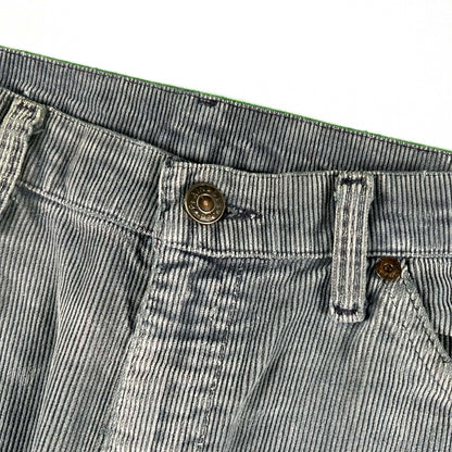 70s Plain Pockets Sun Faded Navy Flared Corduroy Pants- 32x29