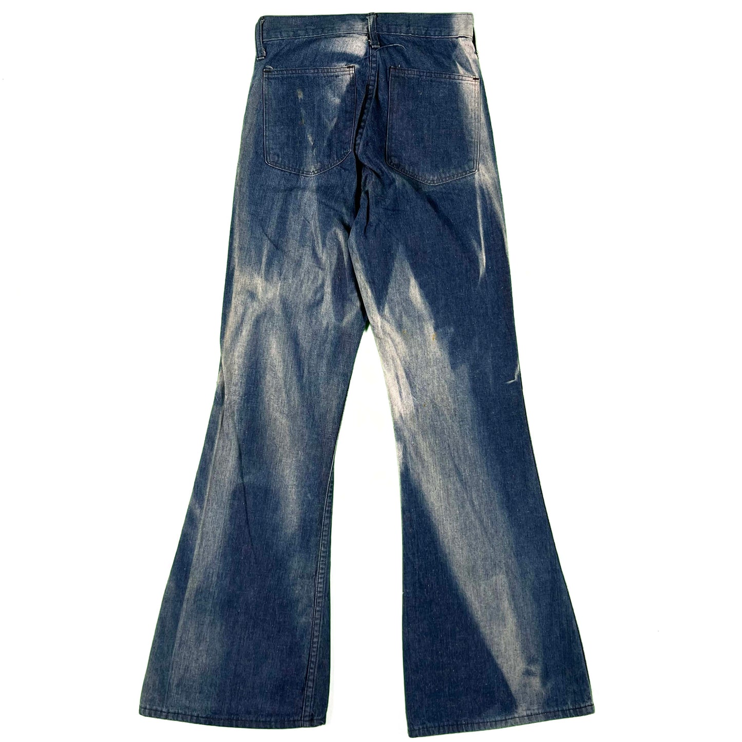 60s Seafarer Sun Faded Denim Bell Bottoms- 24x30.5