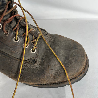 80s Red Wing Patina Black Logger Boots- M's 9.5, W's 11