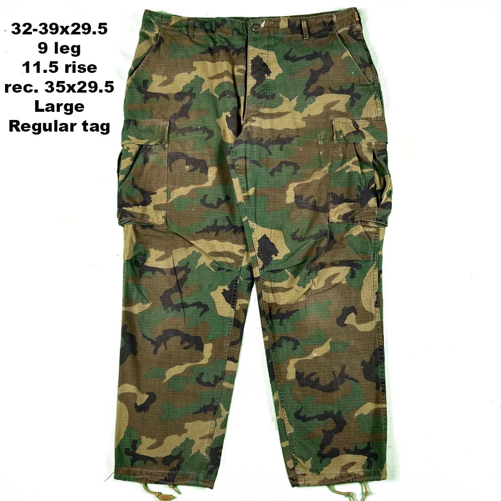 70s Jungle Camo Ripstop Cargo Pants- SELECT PAIR
