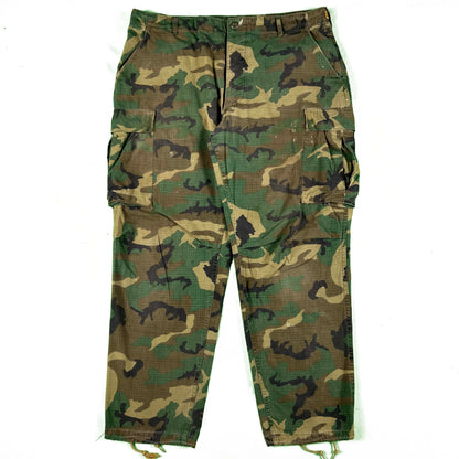 70s Jungle Camo Cargo Pants- 32"-39"x29.5