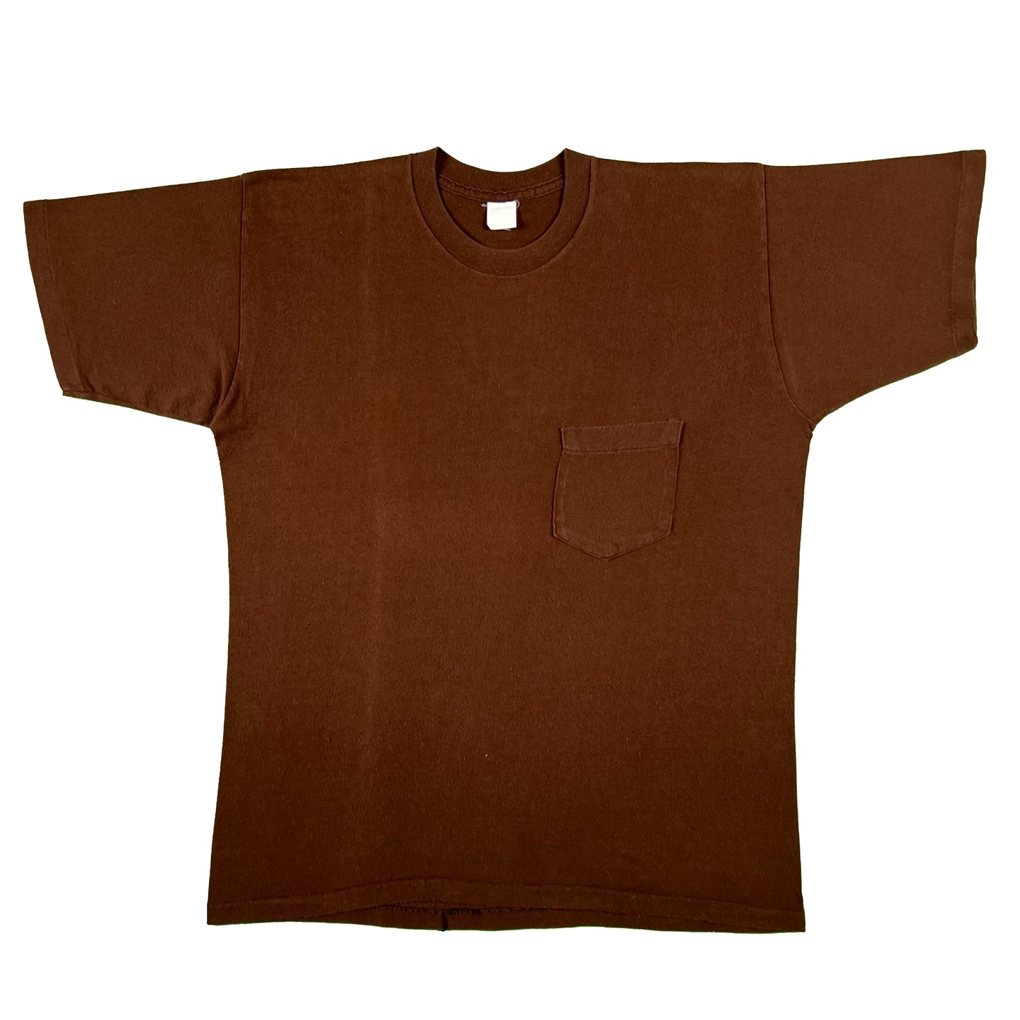 70s Blank Brown Pocket Tee- L