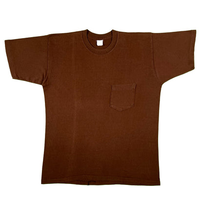 70s Blank Brown Pocket Tee- L