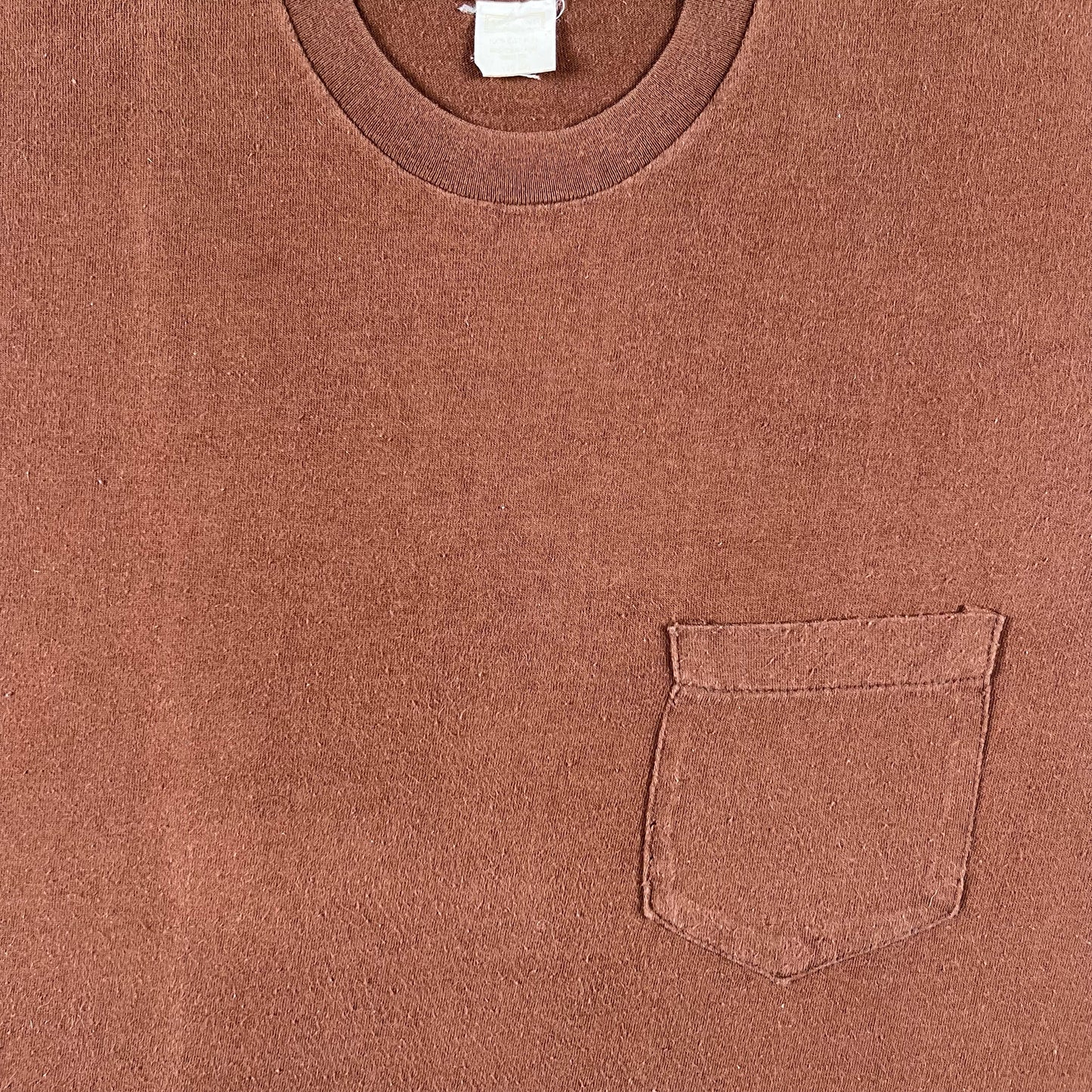 70s Blank Brown Pocket Tee- L