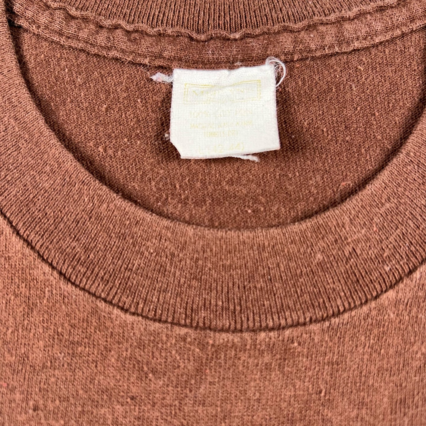 70s Blank Brown Pocket Tee- L