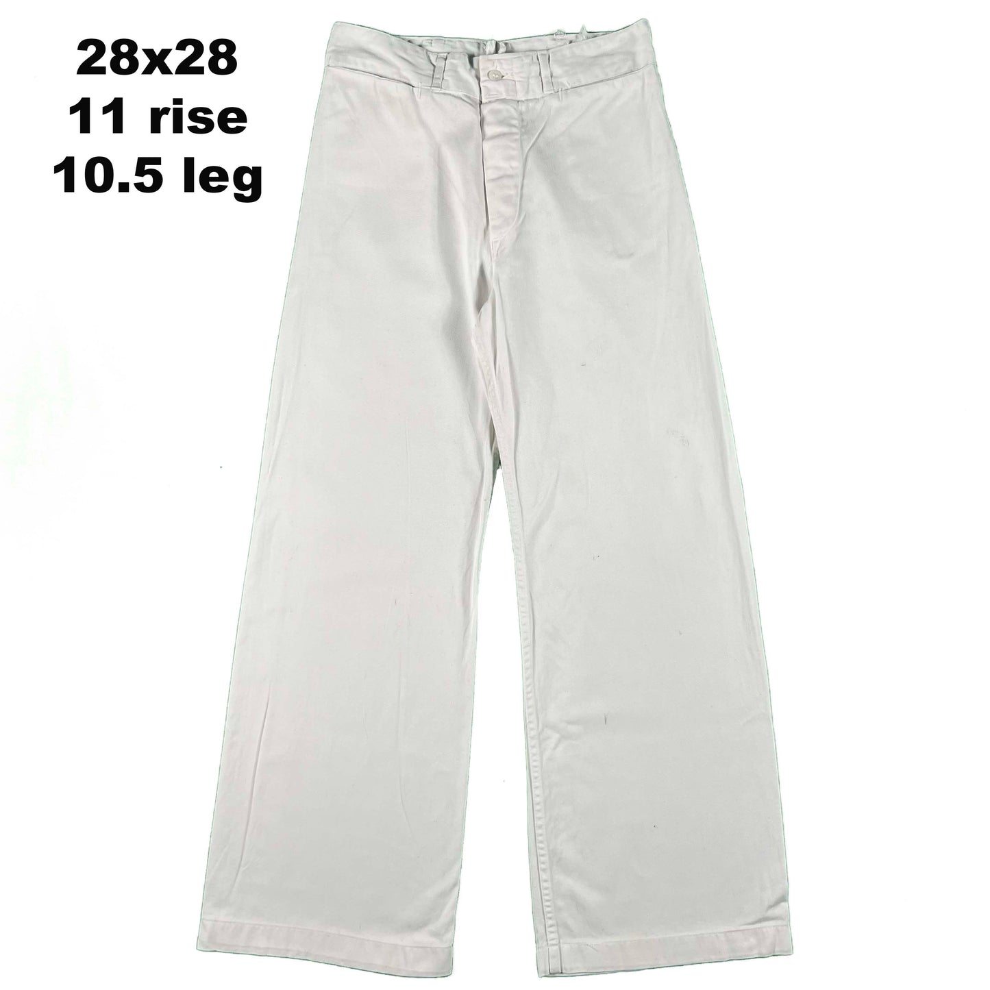 40s/50s White Cotton Sailor Pants- SELECT PAIR