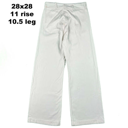 40s/50s White Cotton Sailor Pants- SELECT PAIR