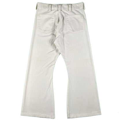 70s White Seafarer Bell Bottoms- 31x27