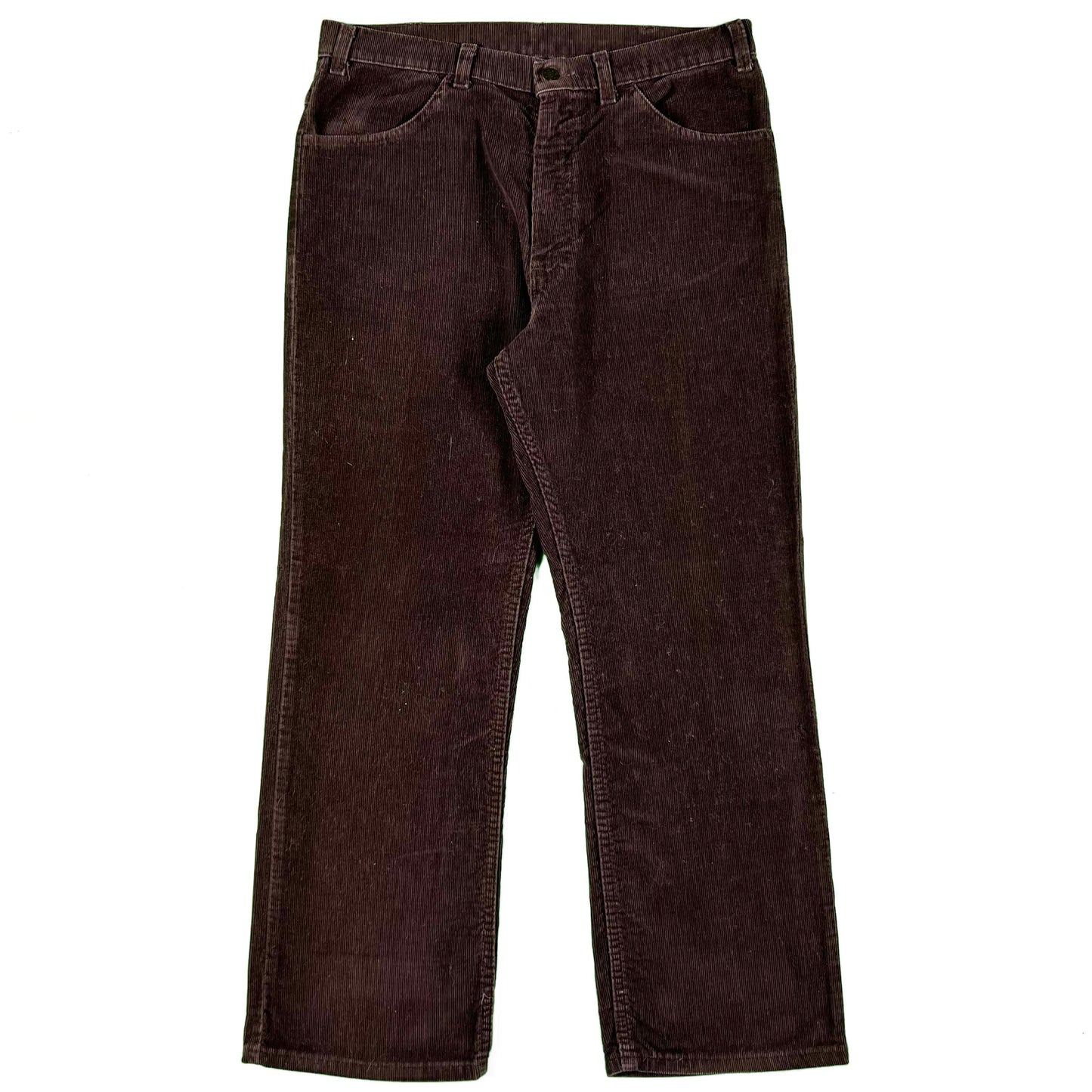 70s Brown Boot Cut Corduroy Pants- 33x28