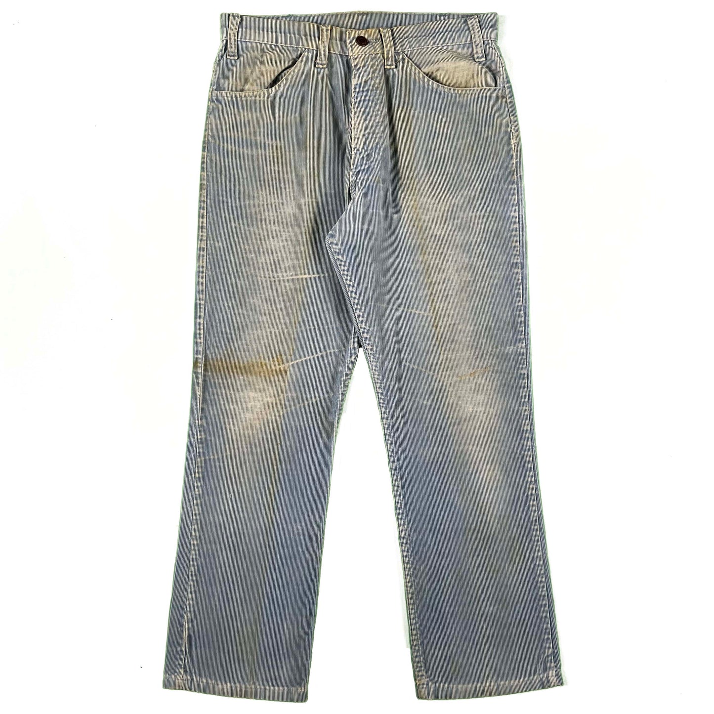 70s Levi's Sun Faded Baby Blue Corduroy Pants- 30x27.5