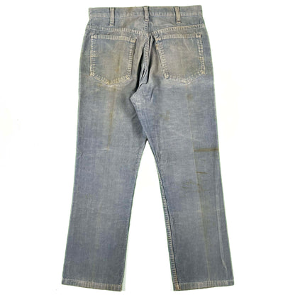 70s Levi's Sun Faded Baby Blue Corduroy Pants- 30x27.5