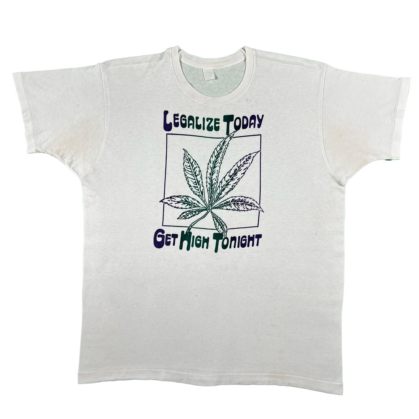 70s Legalize Today, Get High Tonight Tee- XL