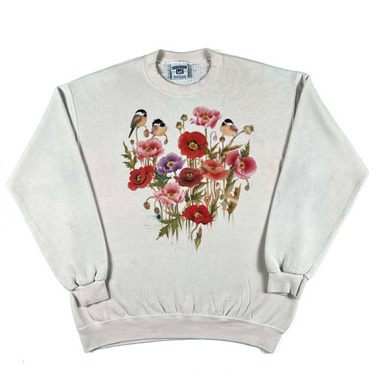 90s Lee Birds and Flowers Sweatshirt- L