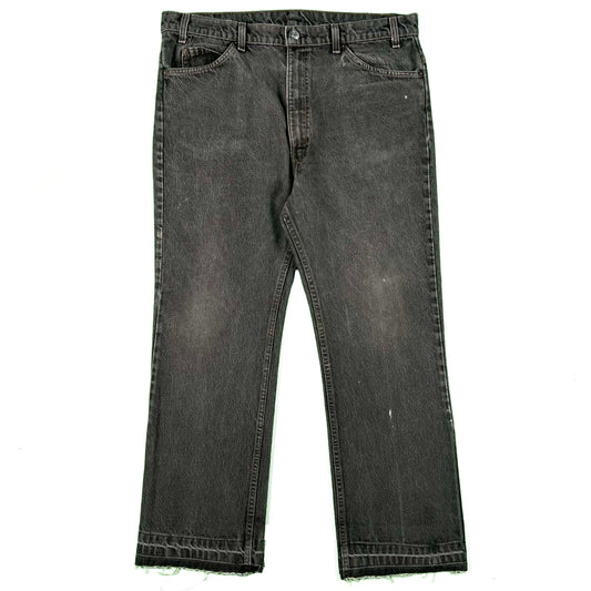 90s Black/Grey Levi's 517 Released Hem Denim- 38x28