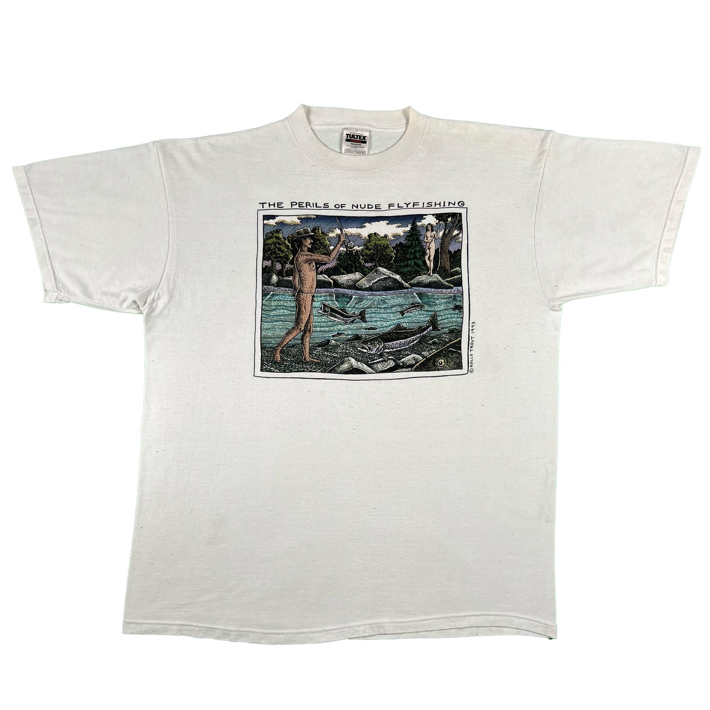 90s Nude Fly Fishing Tee- XXL