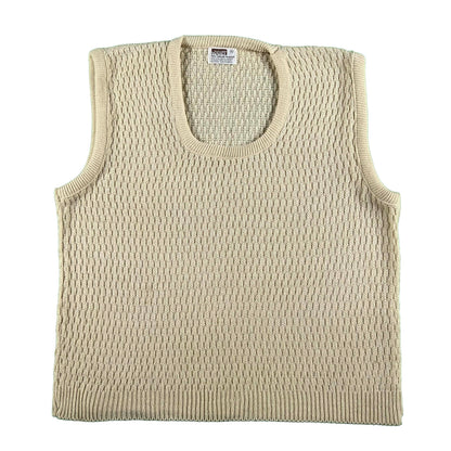 70s Montgomery Ward Cable Knit Sweater Vest- L