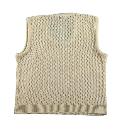 70s Montgomery Ward Cable Knit Sweater Vest- L