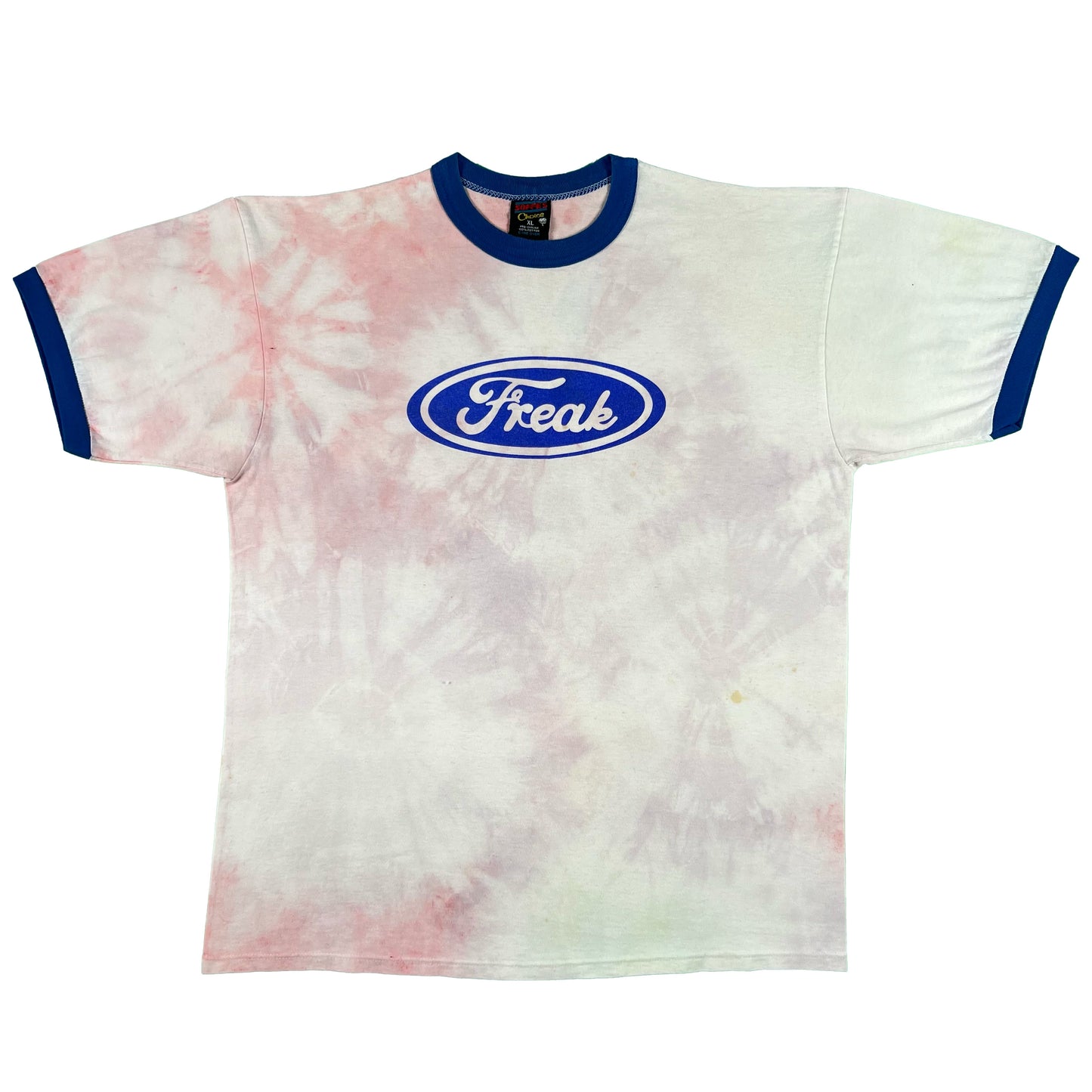 90s Freak Tie Dye Ringer Tee- XL