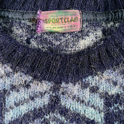 40s/50s JcPenney Sportclad Wool Sweater- S