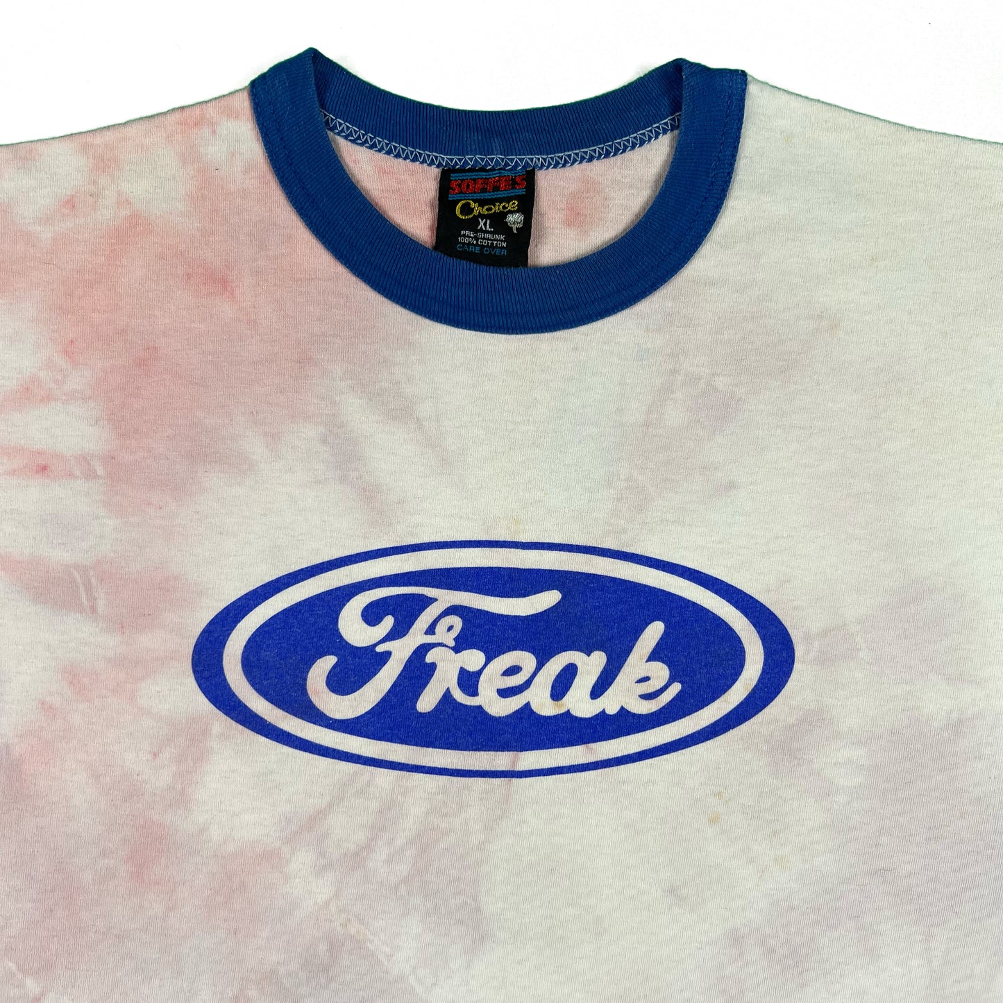 90s Freak Tie Dye Ringer Tee- XL