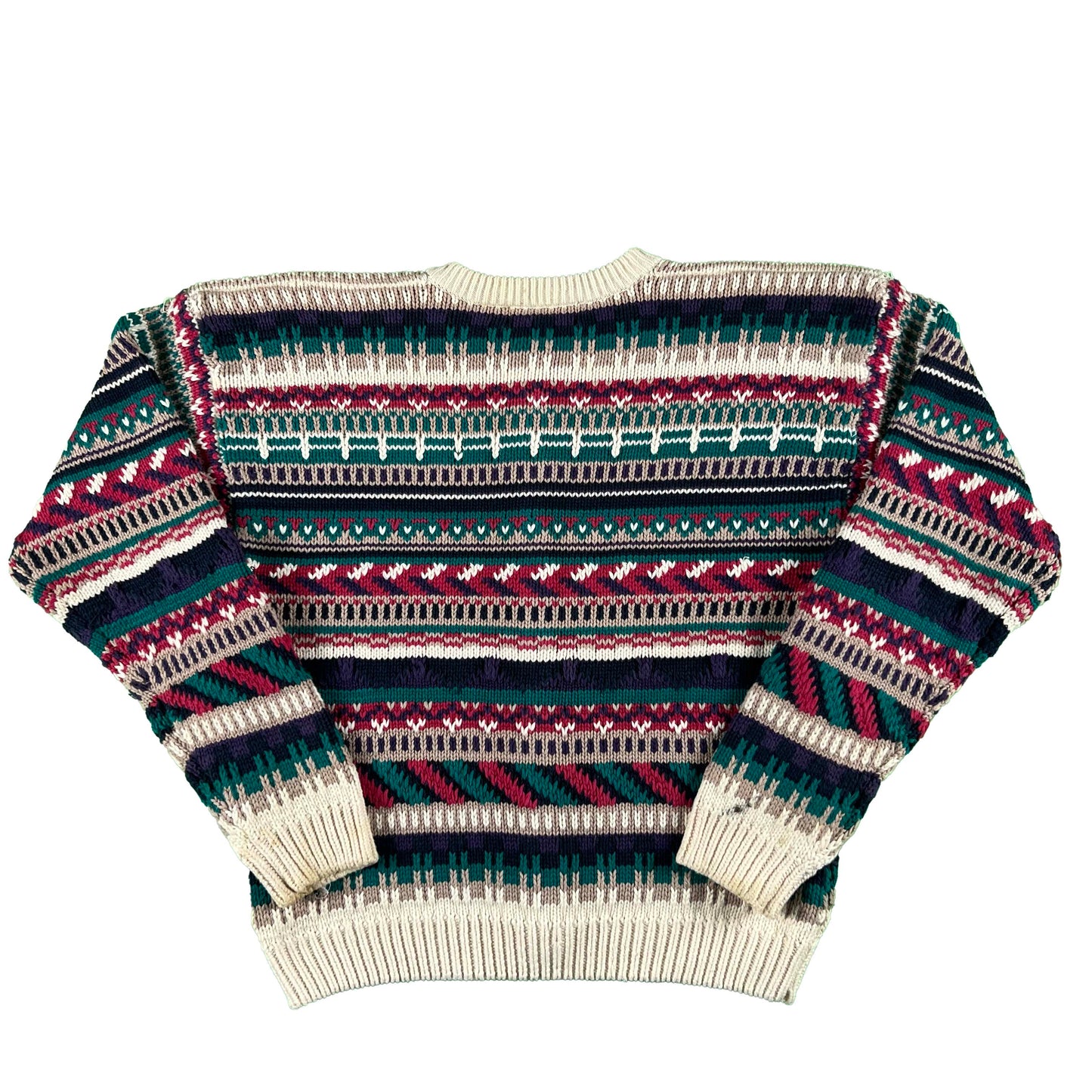90s Fugly Eddie Bauer 100% Cotton Knit Cardigan- S