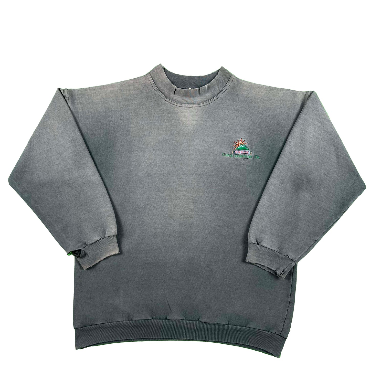 90s Perfectly Sun Faded Camp Sherman Sweatshirt- L