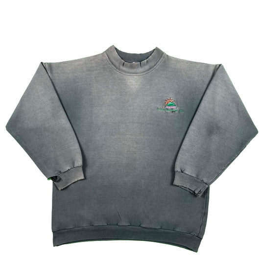 90s Perfectly Sun Faded Camp Sherman Sweatshirt- L