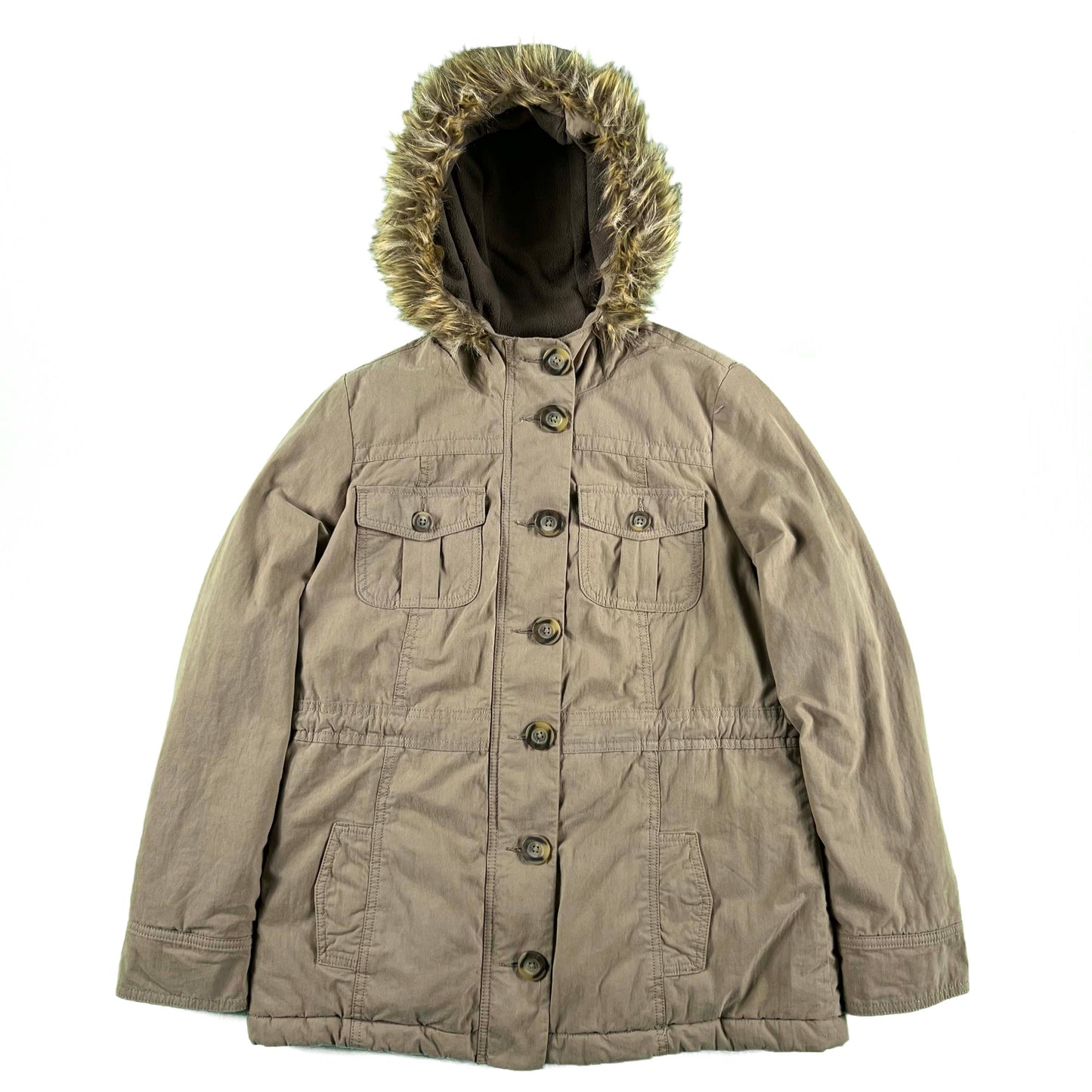 2010 Deadstock Old Navy Faux Fur Hooded Jacket- XS