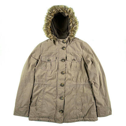 2010 Deadstock Old Navy Faux Fur Hooded Jacket- XS