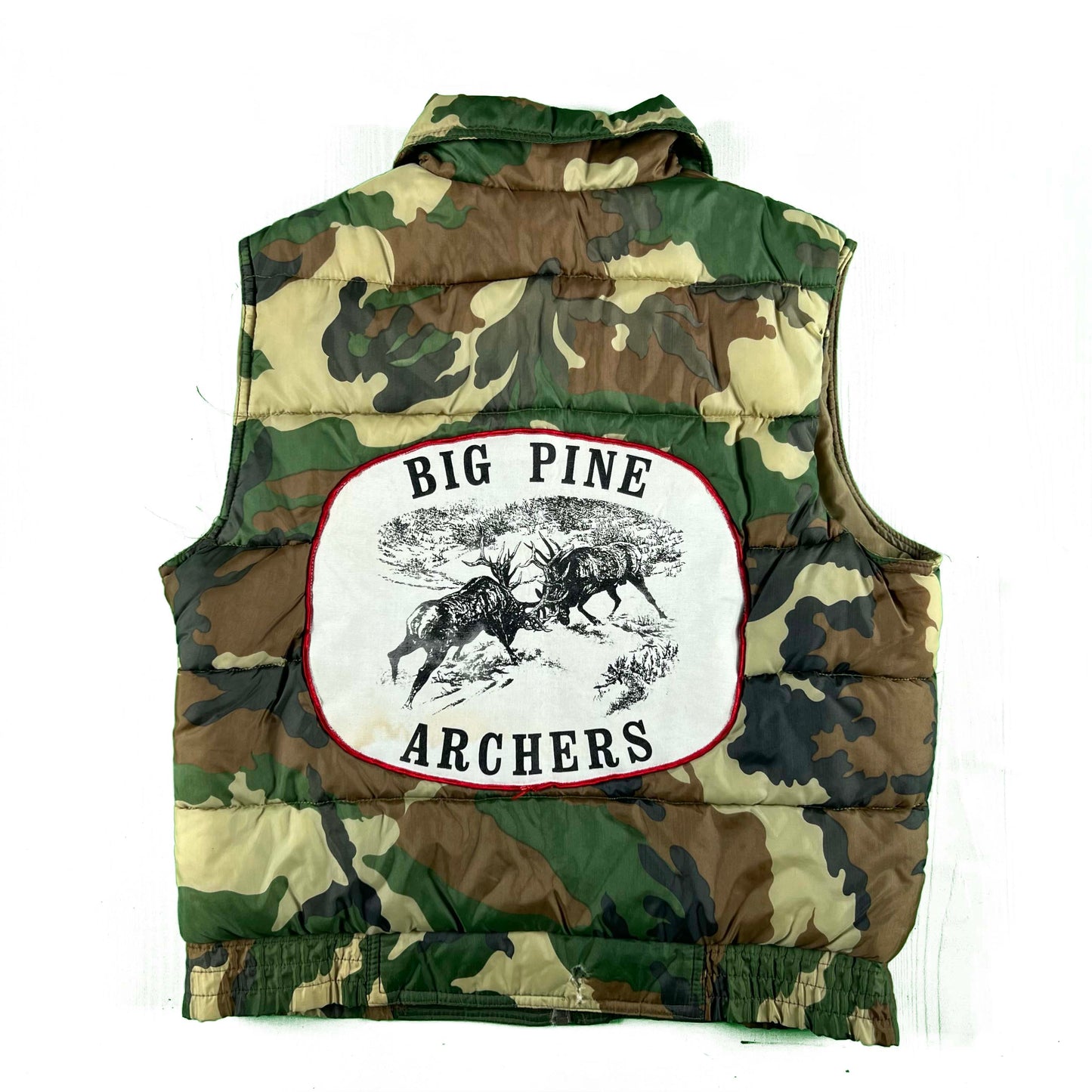 80s Big Pine Archers Camo Puffer Vest- M