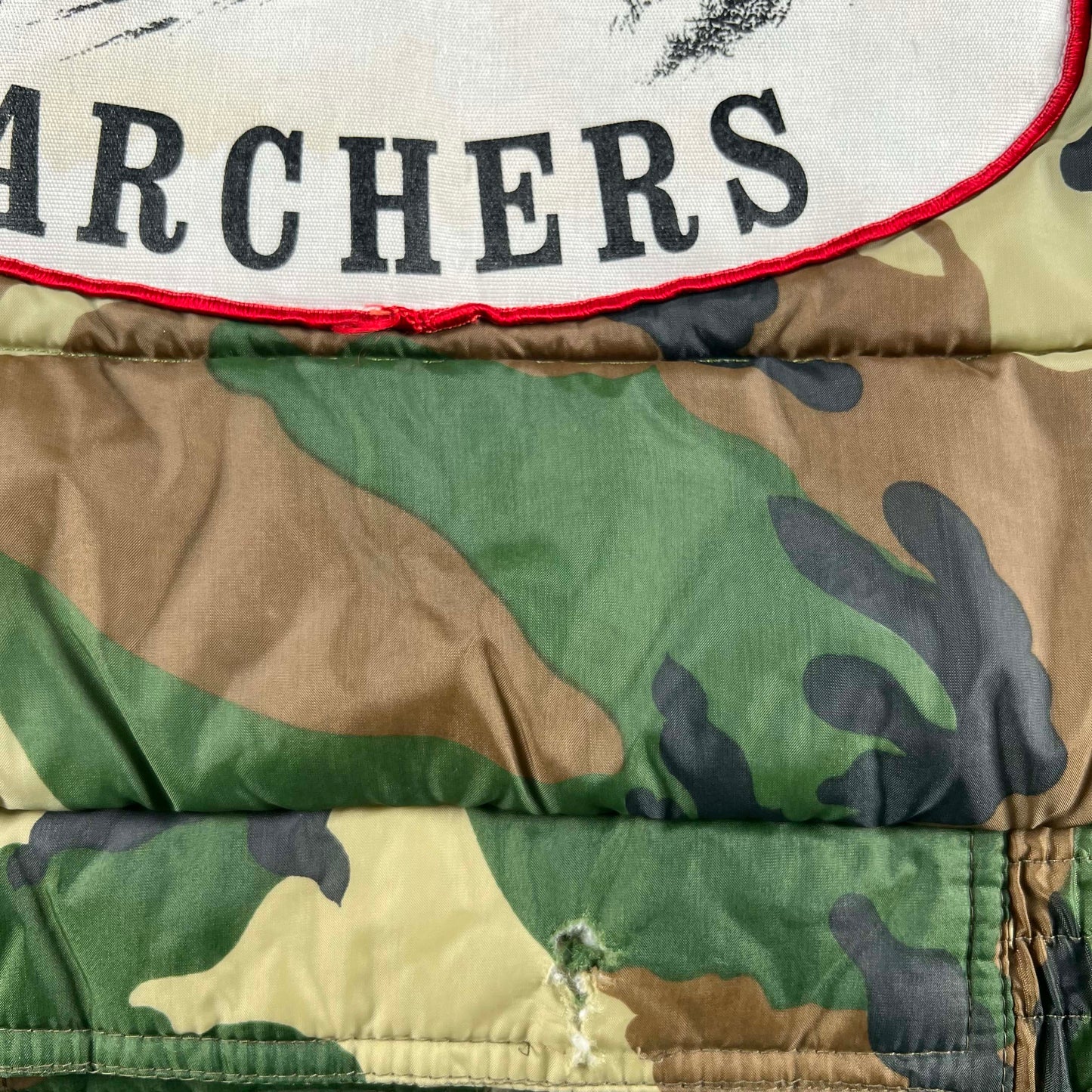80s Big Pine Archers Camo Puffer Vest- M