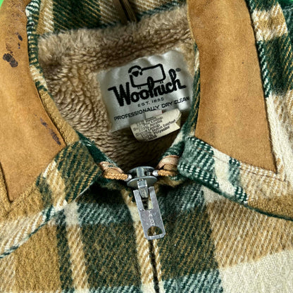70s Woolrich Fleece Lined Plaid Jacket- M