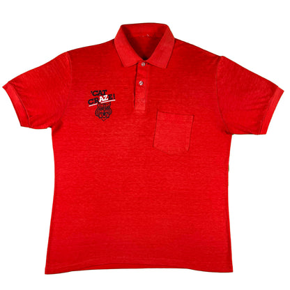 80s Paper Thin Cat Craze Polo Shirt- L