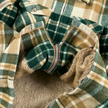 70s Woolrich Fleece Lined Plaid Jacket- M