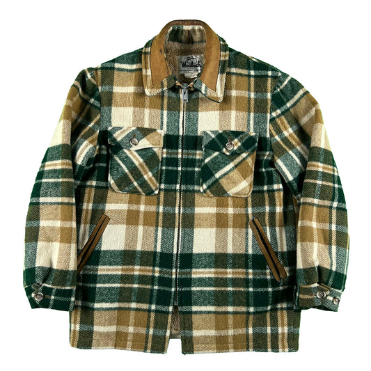 70s Woolrich Fleece Lined Plaid Jacket- M