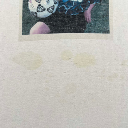 90s Soccer Player Photo Print Sweatshirt- XXL