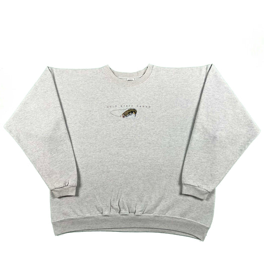 90s Ohio State Parks Fishing Sweatshirt- XXL