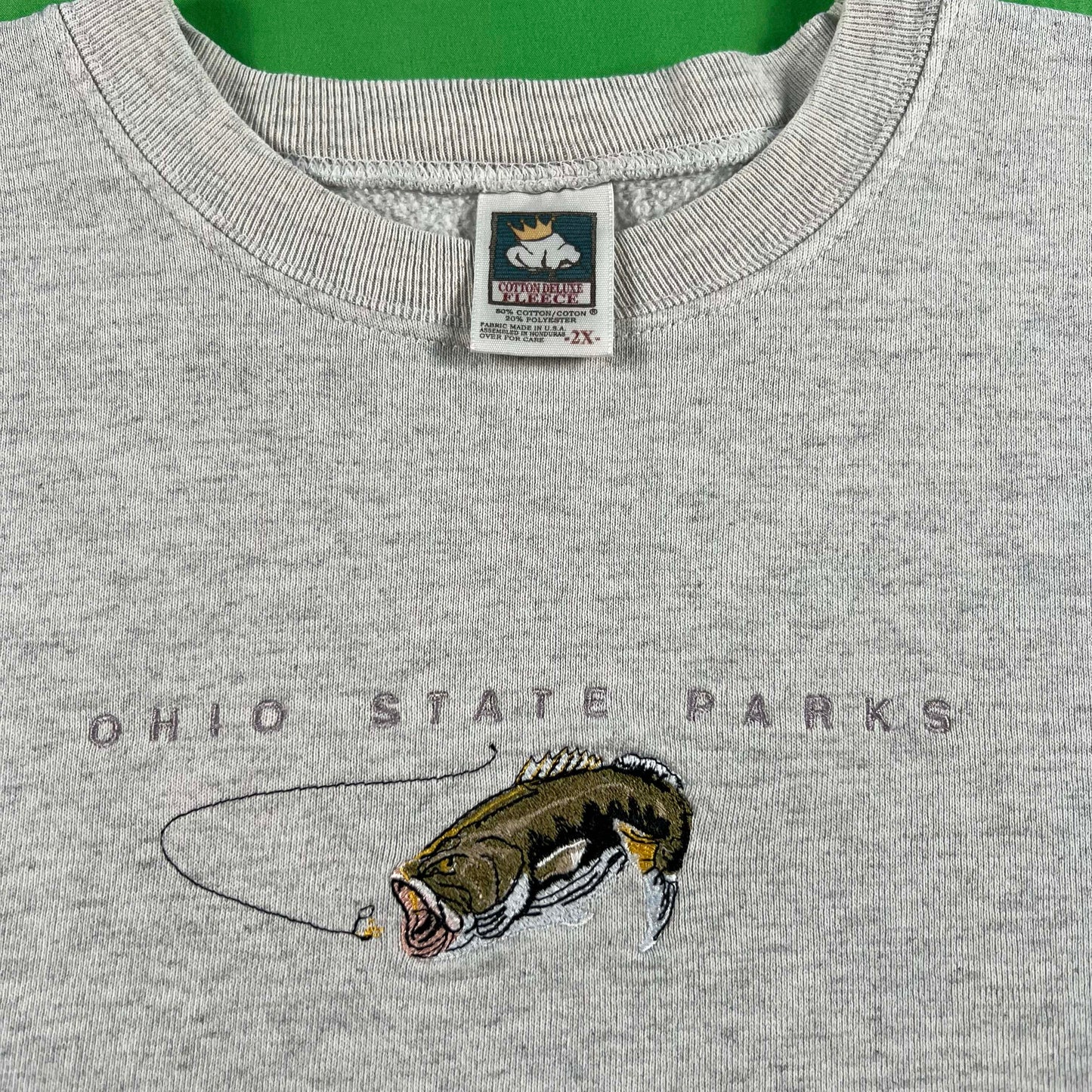 90s Ohio State Parks Fishing Sweatshirt- XXL