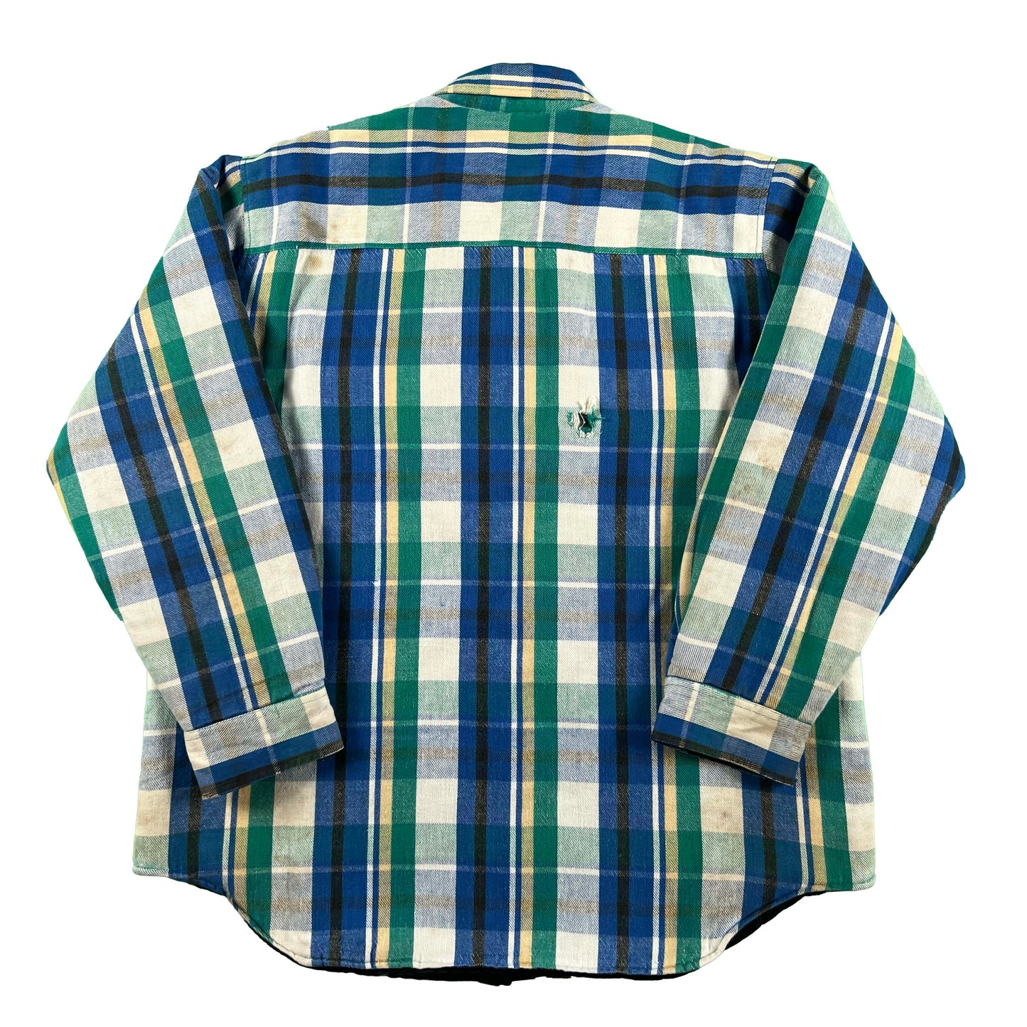 90s 'Dakota' Quilted Flannel Shacket- L