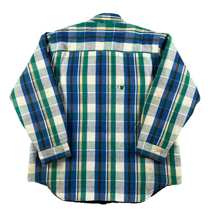 90s 'Dakota' Quilted Flannel Shacket- L