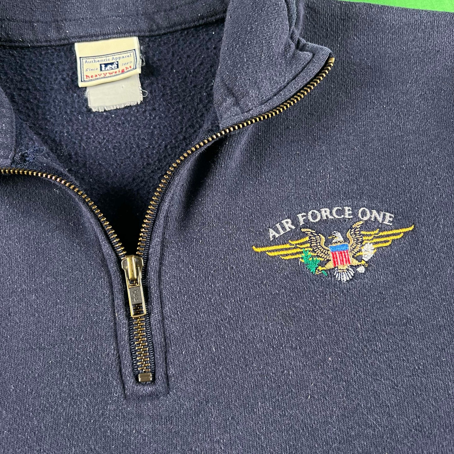 00s Air Force One 1/4 Zip Sweatshirt- M