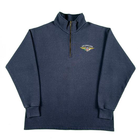 00s Air Force One 1/4 Zip Sweatshirt- M